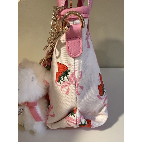 Juicy Couture Strawberry Festival Mini Bag Charm Set Pink Y2K Crossbody - Picture 4 of 6